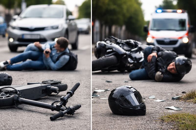 תאונת אופנוע או קורקינט חשמלי, מה הזכויות שלך