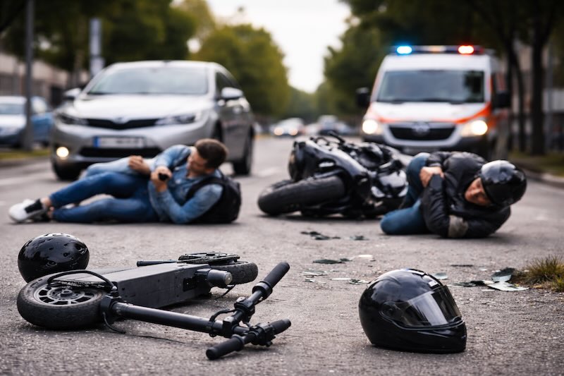 תאונת אופנוע או קורקינט חשמלי, מה הזכויות