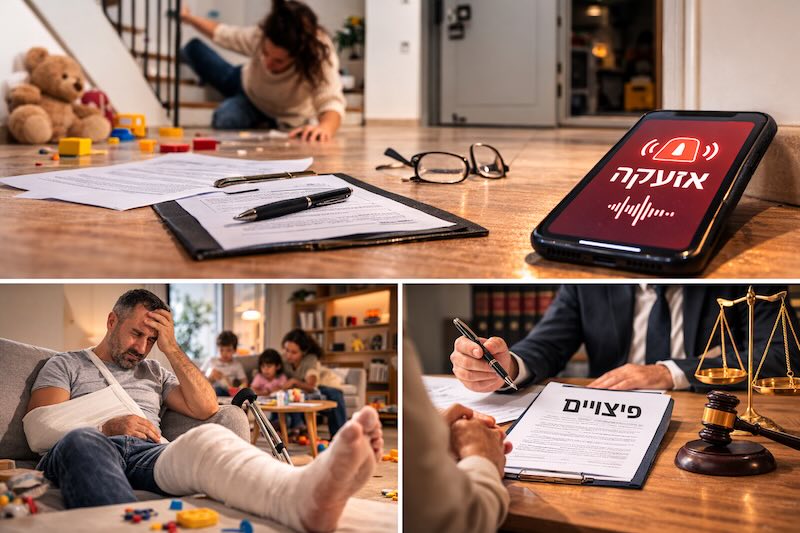איך מגישים תביעה לביטוח הלאומי אחרי פציעה בזמן אזעקה