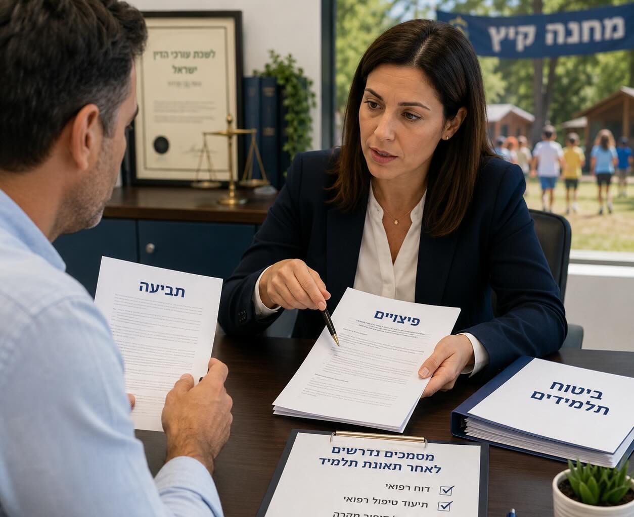 איזה מסמכים צריך לאסוף אחרי תאונה של תלמיד בפעילות חוץ בית ספרית