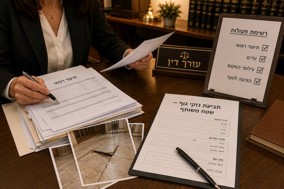 אלו מסמכים צריך לאסוף כדיקומנטציה לתביעת נפילה