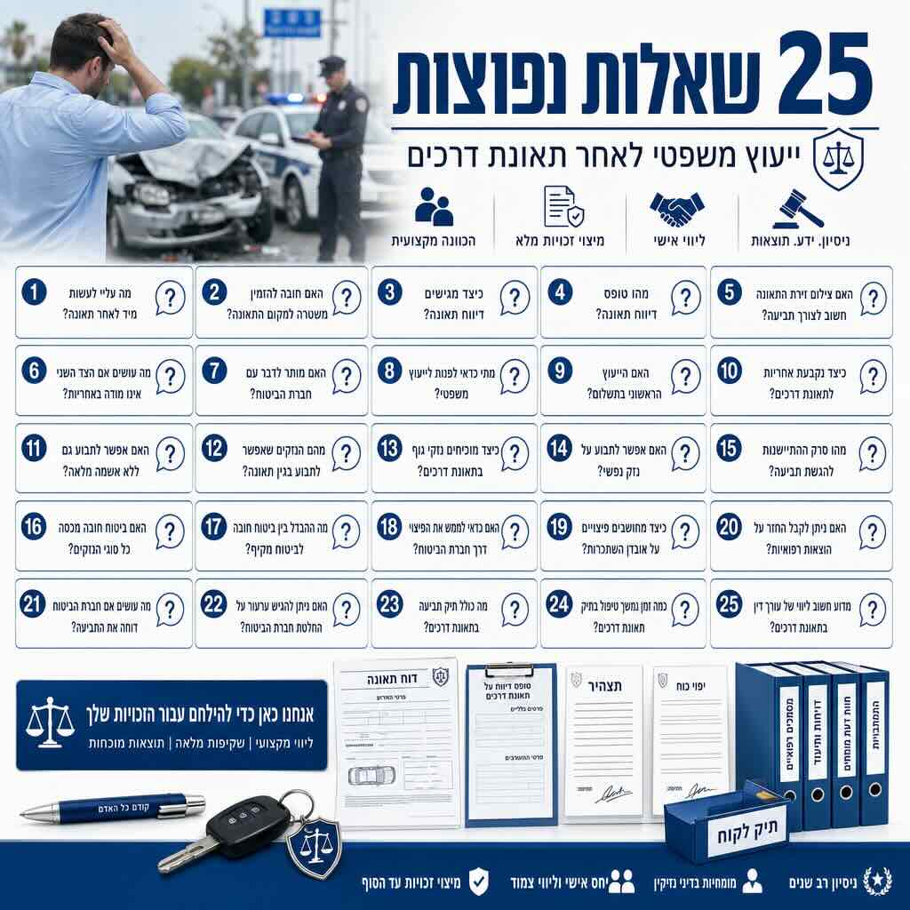 השאלות הנפוצות ביותר אחרי תאונה