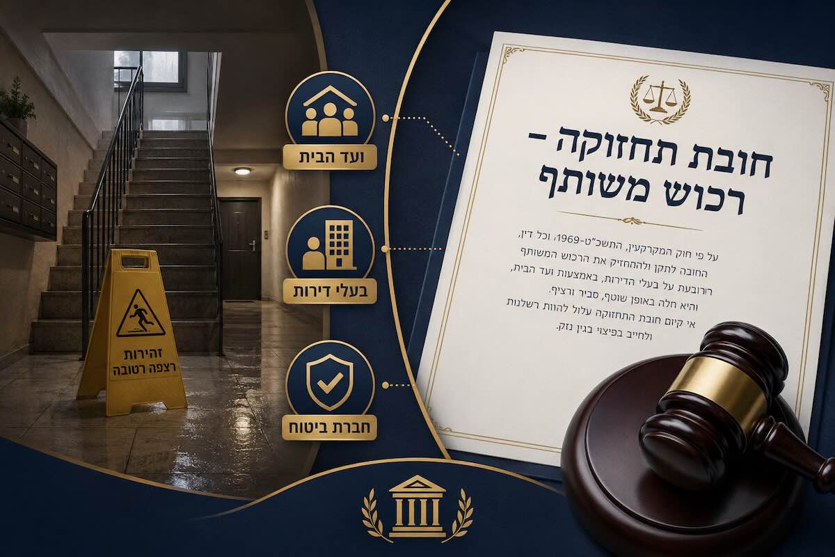 מה המשמעות המשפטית של נפילה בשטח משותף בבניין