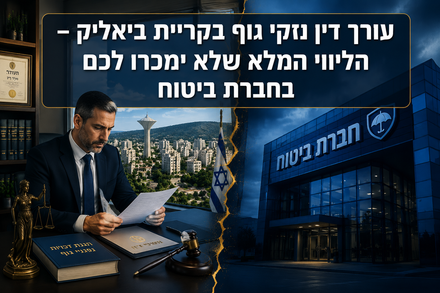 עורך דין נזקי גוף בקריית ביאליק, הליווי המלא שלא ימכרו לכם בחברת ביטוח