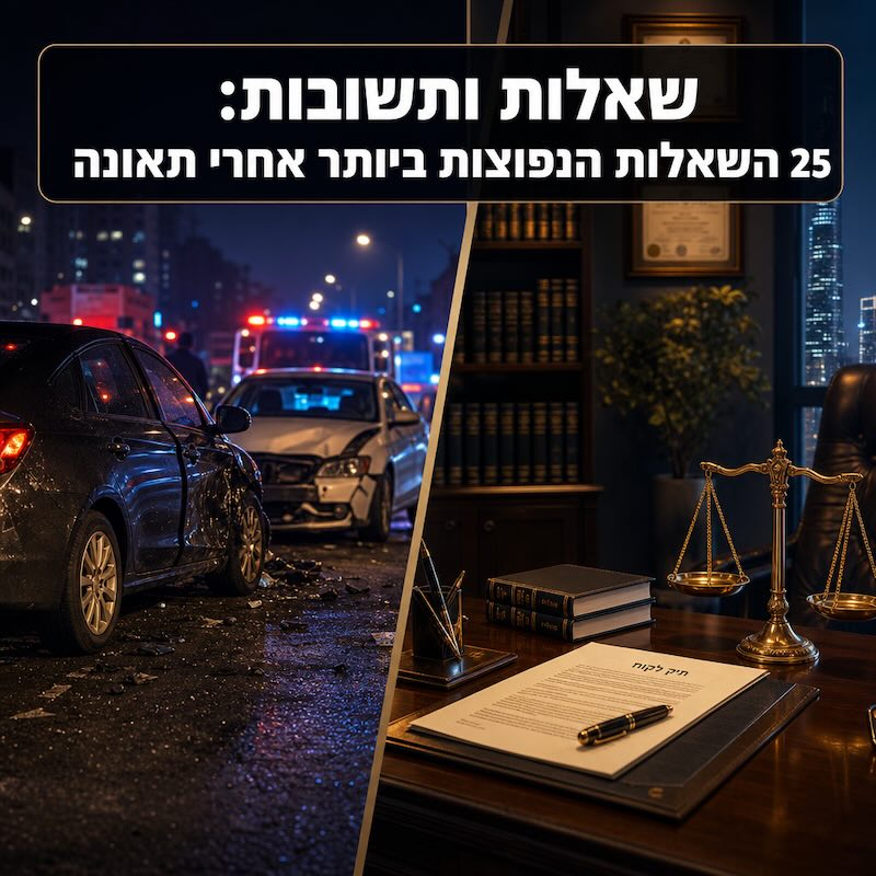 שאלות ותשובות- 25 השאלות הנפוצות ביותר אחרי תאונה