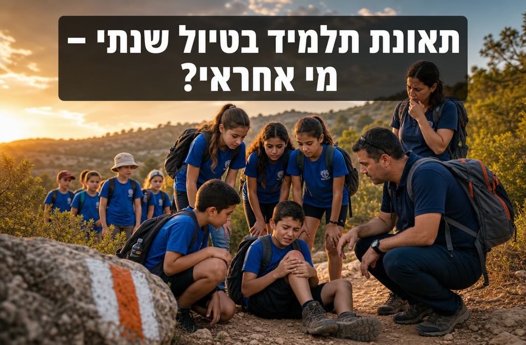 תאונת תלמיד בטיול שנתי או במחנה קיץ, מי אחראי כשהפעילות מחוץ לבית הספר