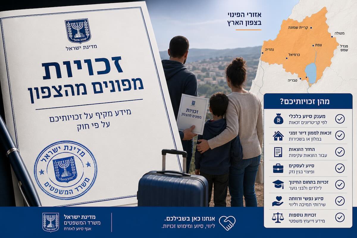 תושבים שפונו מאזור הצפון זכאים לפיצוי מהמדינה בגין נזקי רכוש
