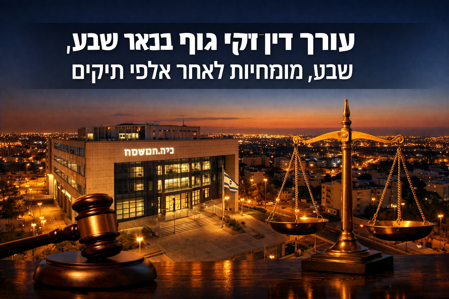 עורך דין נזקי גוף בבאר שבע, מומחיות לאחר אלפי תיקים