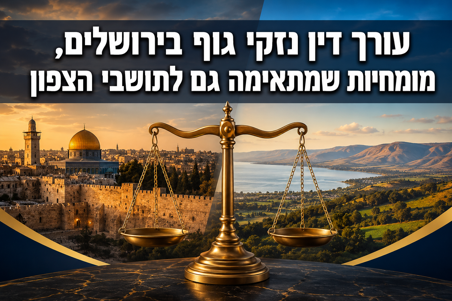 עורך דין נזקי גוף בירושלים, מומחיות שמתאימה גם לתושבי הצפון