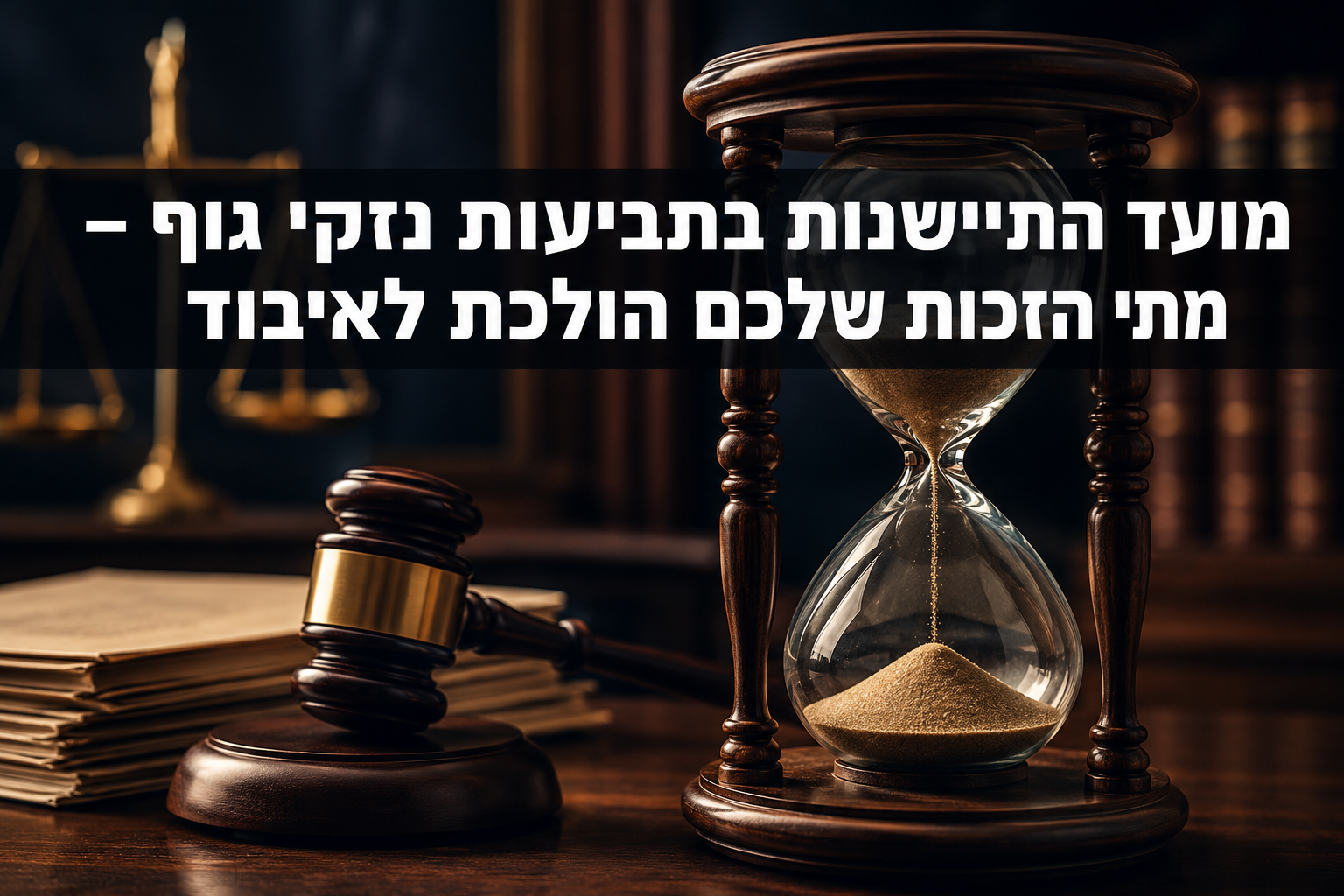 מועד התיישנות בתביעות נזקי גוף - מתי הזכות שלכם הולכת לאיבוד