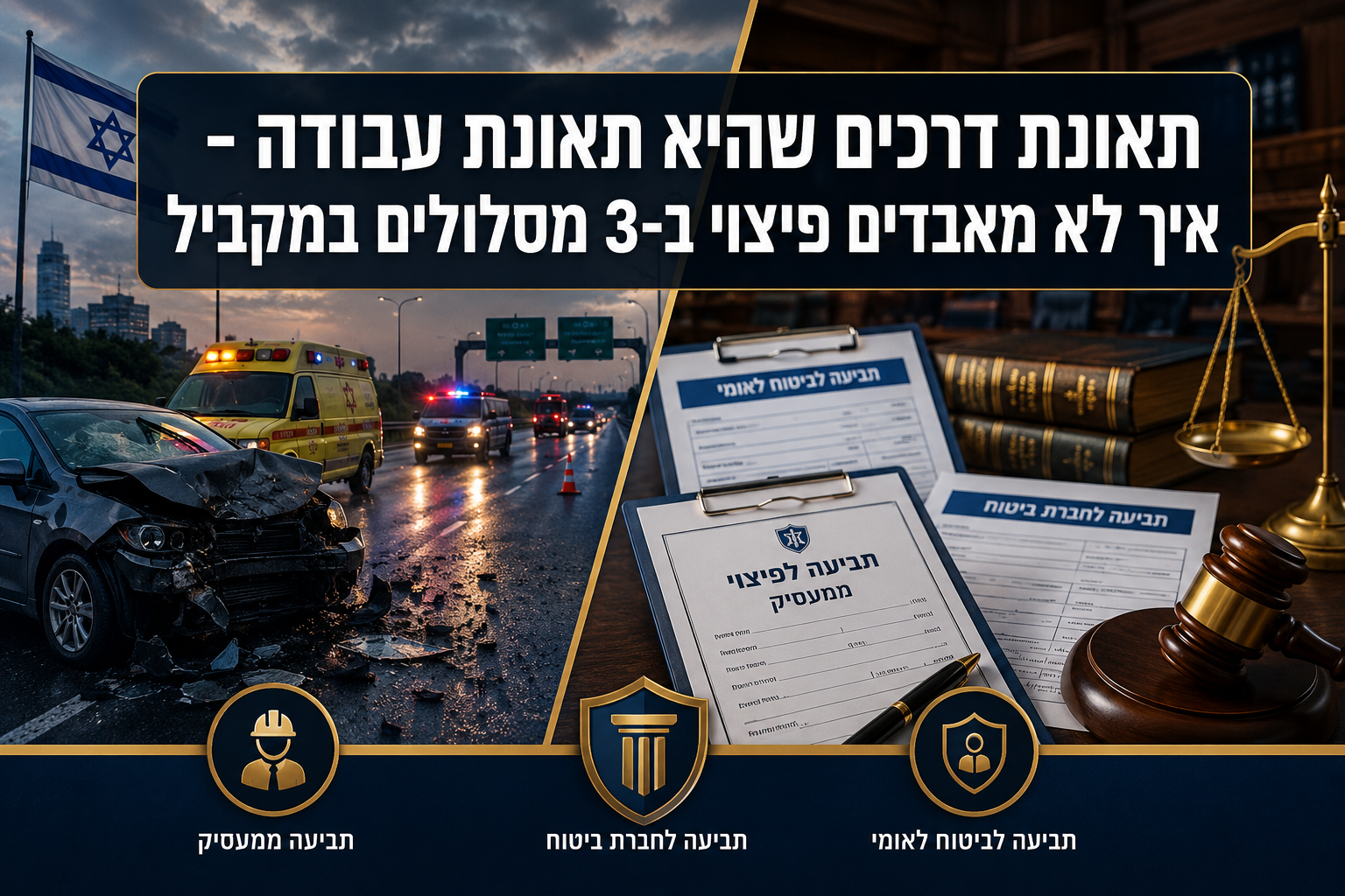 תאונת דרכים שהיא תאונת עבודה