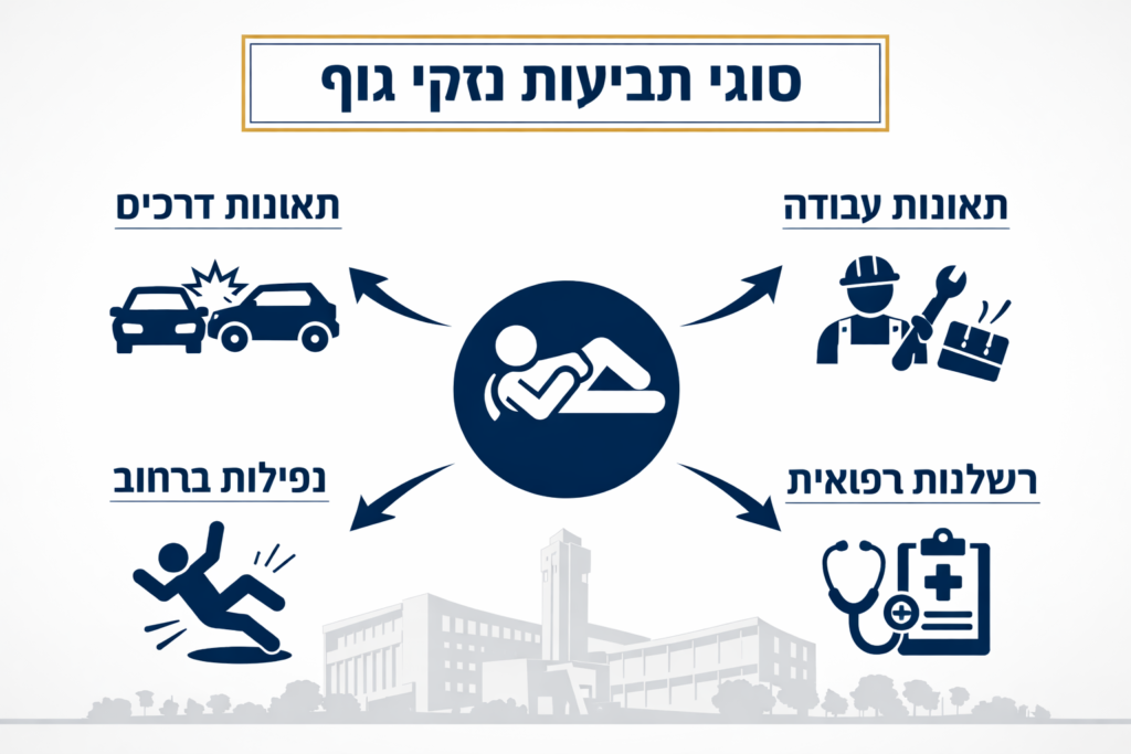 מה זה בדיוק נזקי גוף ואילו סוגים של תביעות יש
