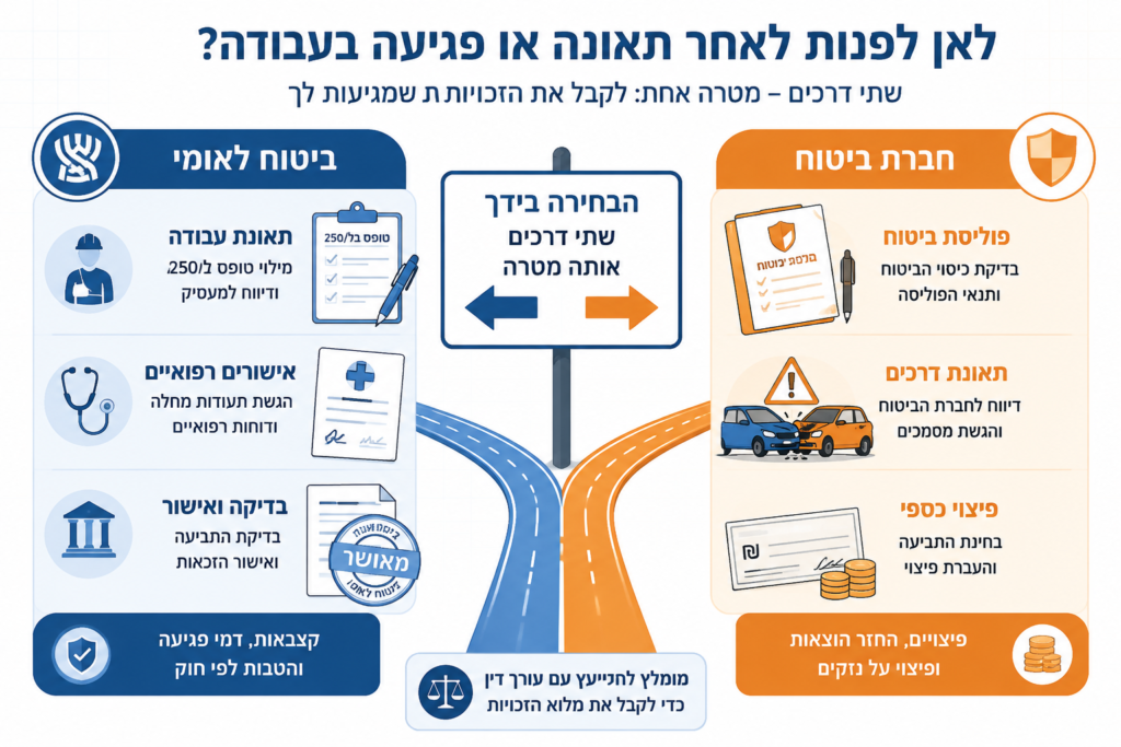נקודות מפתח בבחירה בין ביטוח לאומי לחברת ביטוח