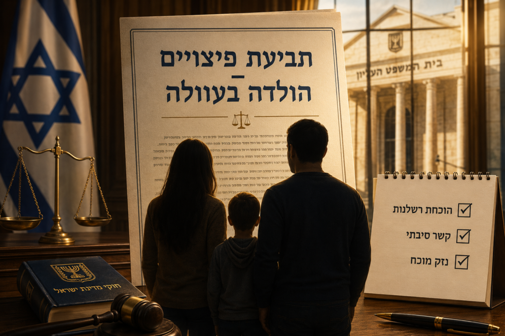 משפחה עומדת בפני בית המשפט בתביעת הולדה בעוולה