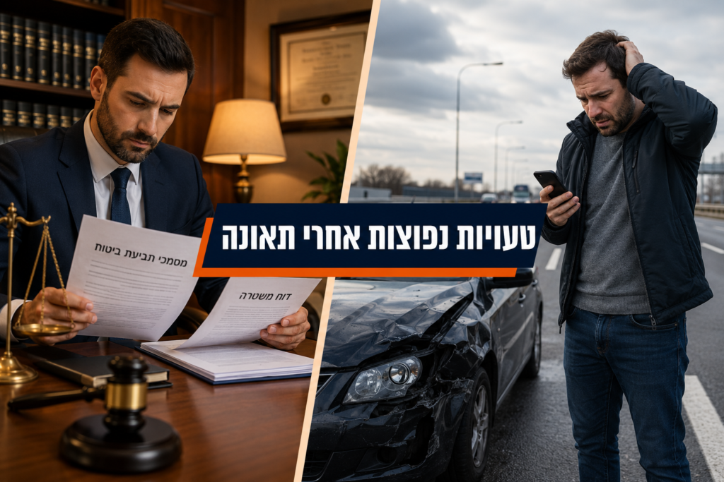 טעויות נפוצות שאנשים עושים אחרי תאונה